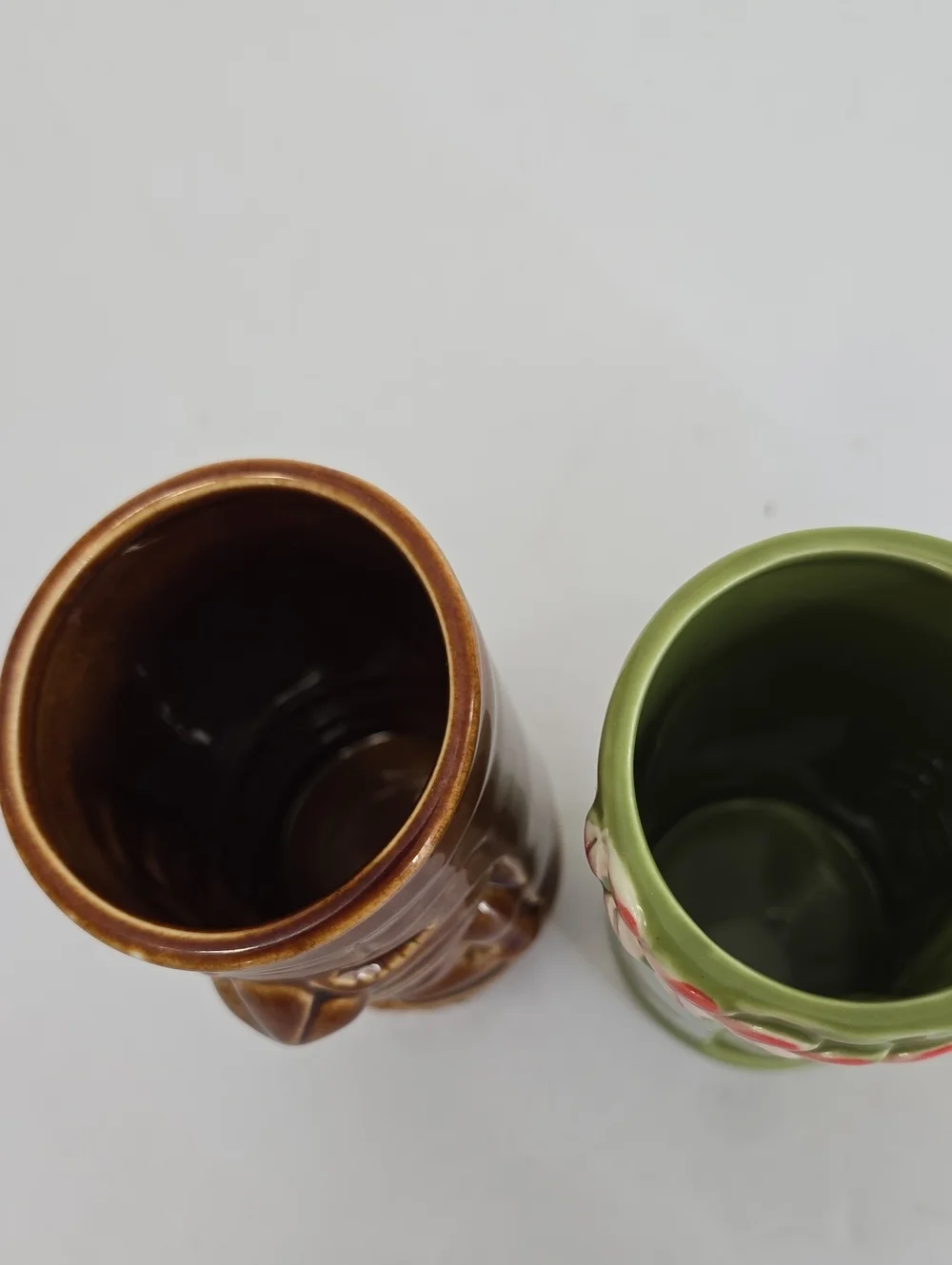 Tiki Novelty Set Of 3 Tiki Porcelain Cups Polynesian Hawaiian Luau